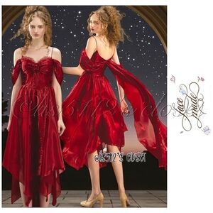 Lacemade Bordeaux Red Love In The Galaxy Ethereal Dress Size XL // Extra Large